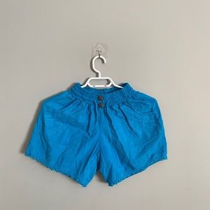 Blue detailed flowy shorts